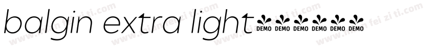 balgin extra light字体转换